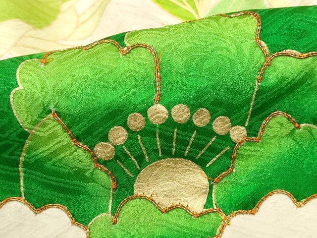 平和屋着物■豪華振袖　駒刺繍　絞り　枝花文　金彩　正絹　逸品　DABF4593qa
