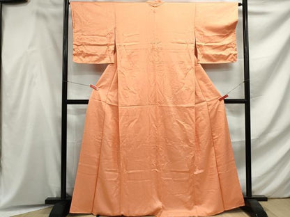 平和屋着物■上質な色無地 網目地紋 蘇比色 正絹 逸品 未使用 DABF4594qa