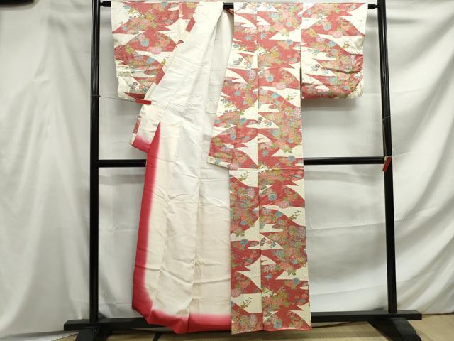 平和屋着物■上質な小紋　花車文　正絹　逸品　DABF4595qa