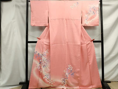平和屋着物■訪問着　枝花文　暈し染め　正絹　逸品　DABF4602qa