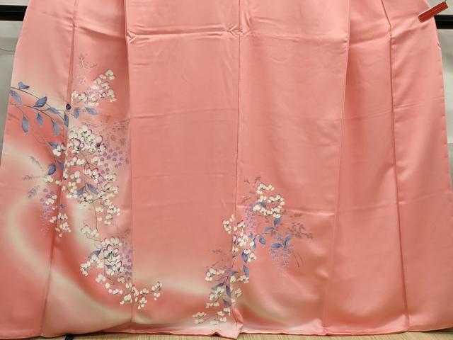 平和屋着物■訪問着　枝花文　暈し染め　正絹　逸品　DABF4602qa