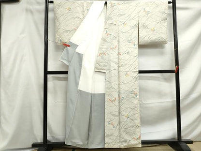 平和屋着物■上質な小紋　舞蝶文　暈し染め　正絹　逸品　DABF4609qa