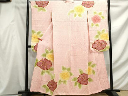 平和屋着物■豪華振袖　駒刺繍　絞り　舞花文　暈し染め　正絹　逸品　DABF4619qa