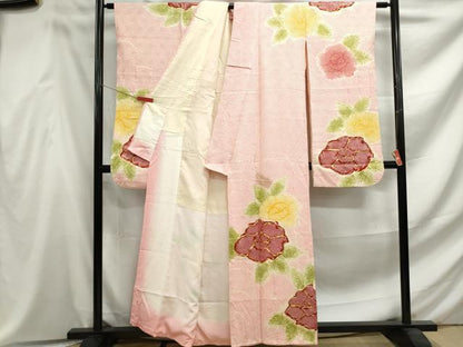 平和屋着物■豪華振袖　駒刺繍　絞り　舞花文　暈し染め　正絹　逸品　DABF4619qa