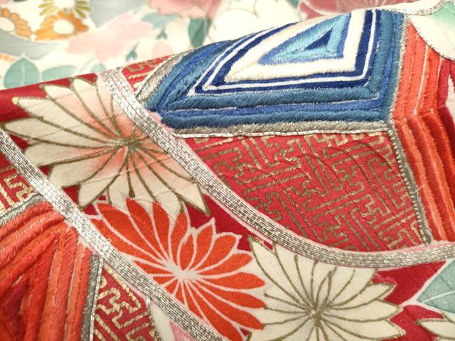 平和屋着物■豪華振袖　駒刺繍　絞り　手鞠舞桜文　金銀彩　正絹　逸品　DABF4622qa