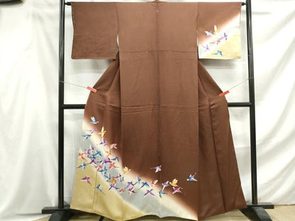 平和屋着物■訪問着　手描き　飛鳥文　暈し染め　正絹　逸品　DABF4628qa