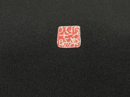 平和屋着物■五代 歌舞伎役者　坂東八十助　黒留袖　駒刺繍　祇園祭　金銀彩　正絹　逸品　DABF4634qa