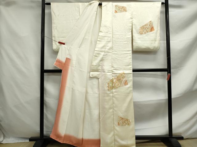 平和屋着物■中国三大刺繍 相良刺繍 訪問着 枝花文 正絹 逸品 DABF4640qa