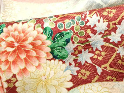 平和屋着物■豪華振袖 絞り 重ね地紙花文 暈し染め 金彩 正絹 逸品 DABF4647qa