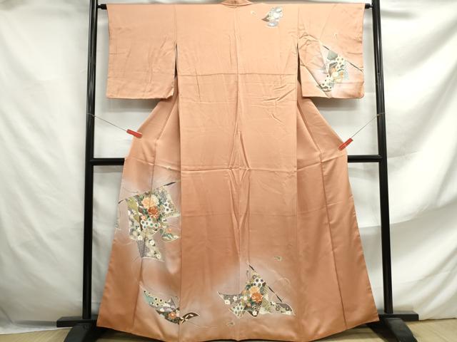 平和屋着物■訪問着 几帳花文 暈し染め 正絹 逸品 DABF4648qa