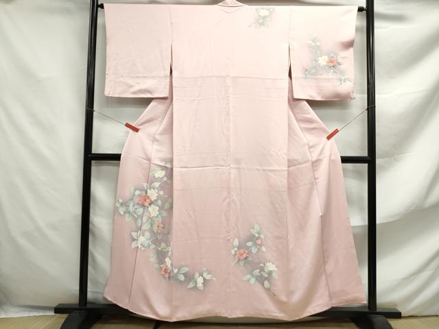 平和屋着物■訪問着 枝椿文 暈し染め 正絹 逸品 DABF4651qa