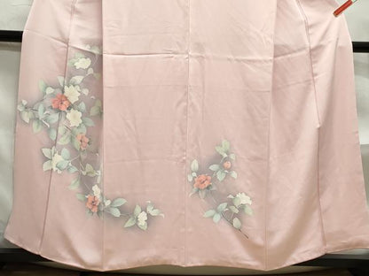 平和屋着物■訪問着 枝椿文 暈し染め 正絹 逸品 DABF4651qa
