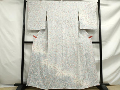 平和屋着物■訪問着 更紗花文 暈し染め 正絹 逸品 DABF4654qa