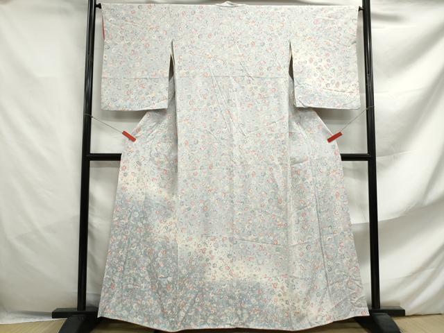 平和屋着物■訪問着 更紗花文 暈し染め 正絹 逸品 DABF4654qa