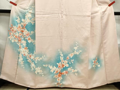 平和屋着物■訪問着 枝花文 暈し染め 正絹 逸品 DABF4656qa