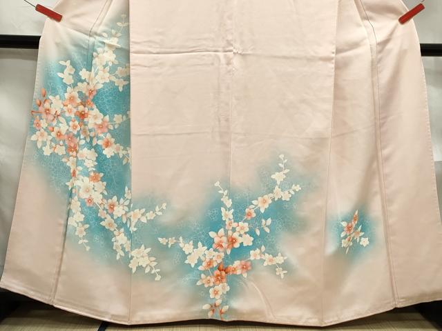 平和屋着物■訪問着 枝花文 暈し染め 正絹 逸品 DABF4656qa