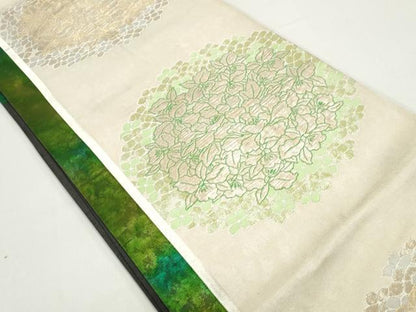 平和屋着物◎六通柄袋帯 花尽くし 金銀糸 正絹 逸品 DABF4668qa