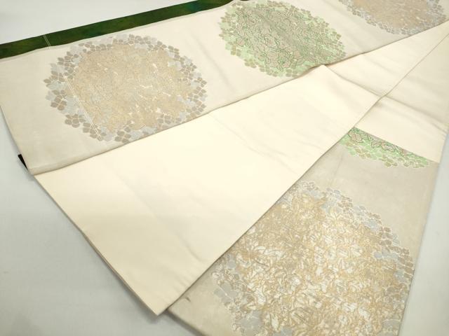 平和屋着物◎六通柄袋帯 花尽くし 金銀糸 正絹 逸品 DABF4668qa