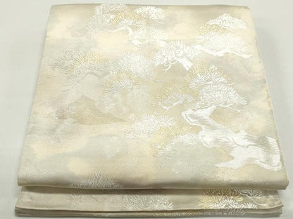 平和屋着物◎六通柄袋帯 枝松文 金銀糸 正絹 逸品 DABF4670qa
