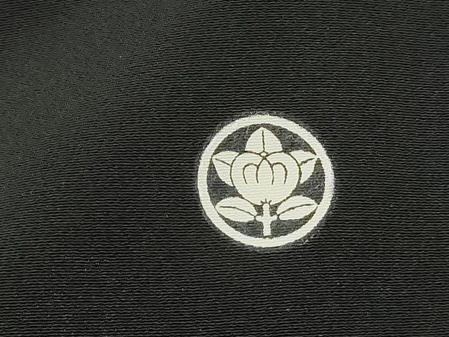 平和屋着物■豪華黒留袖　駒刺繍　屏風花鳥文　金糸　金彩　正絹　逸品　DABF4697qa