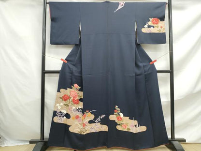 平和屋着物■訪問着　刺繍　エ霞枝花文　金彩　正絹　逸品　DABF4706qa