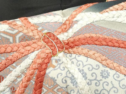 平和屋着物■豪華黒留袖　駒刺繍　江戸紐鬘帯文　暈し染め　銀彩　正絹　逸品　DABF4707qa