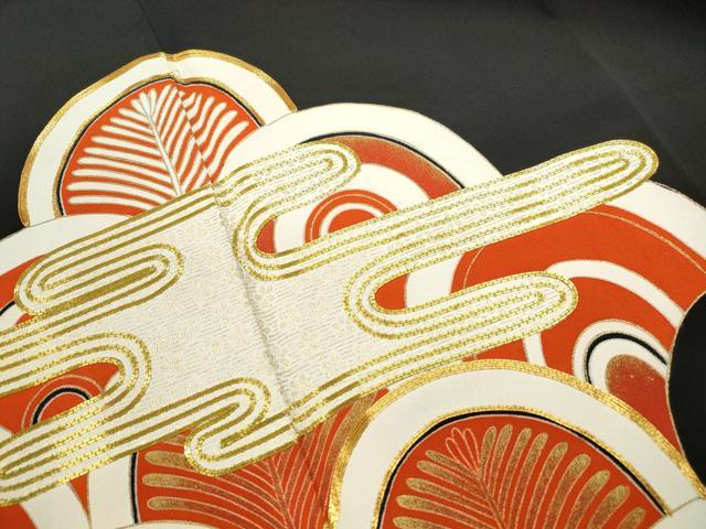 平和屋着物■豪華黒留袖　駒刺繍　エ霞青海波文　金彩　正絹　逸品　DABF4714qa
