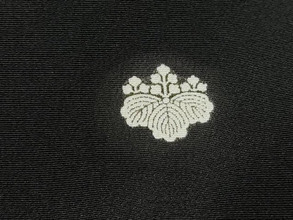 平和屋着物■豪華黒留袖　刺繍　扇面花鳥文　金銀彩　正絹　逸品　DABF4720qa