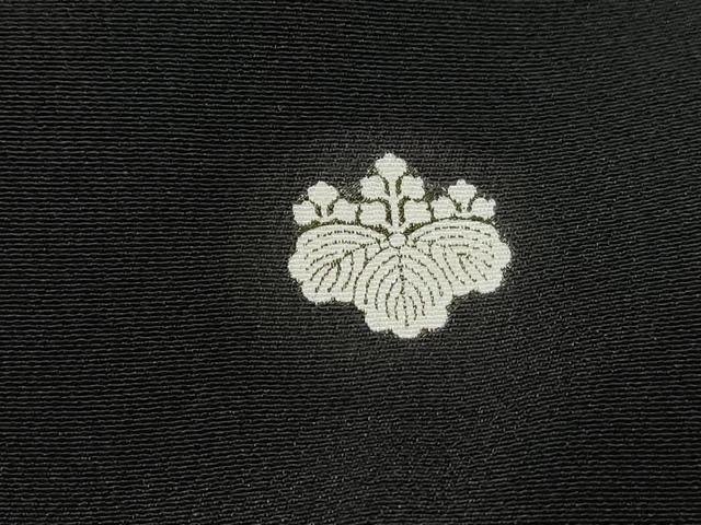 平和屋着物■豪華黒留袖　刺繍　扇面花鳥文　金銀彩　正絹　逸品　DABF4720qa