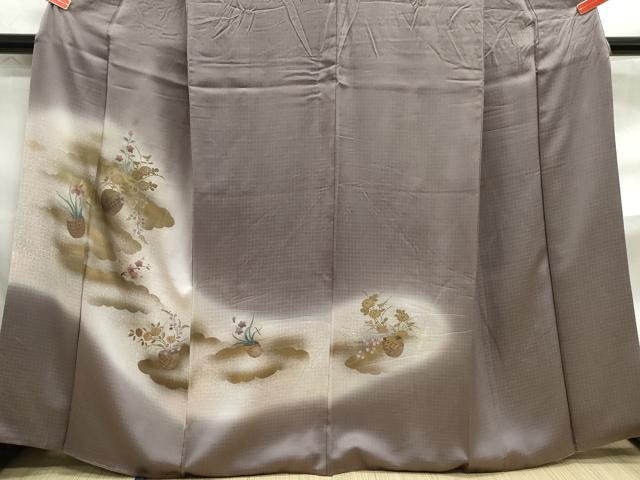 平和屋着物■訪問着 花籠文 暈し染め 金彩 正絹 逸品 DABF4736qa
