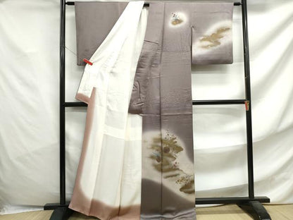 平和屋着物■訪問着 花籠文 暈し染め 金彩 正絹 逸品 DABF4736qa