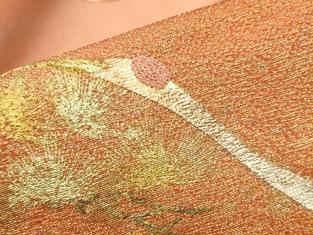 平和屋着物■中国三大刺繍 相良刺繍 黒留袖 作家物 寿光織 飛鶴枝松文 暈し染め 金彩 金糸 正絹 逸品 DABF4741qa