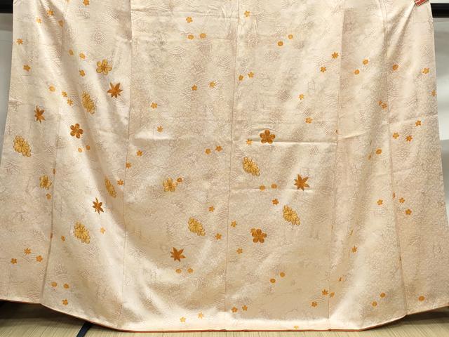 平和屋着物■訪問着 駒刺繍 舞花楓文 正絹 逸品 DABF4746qa