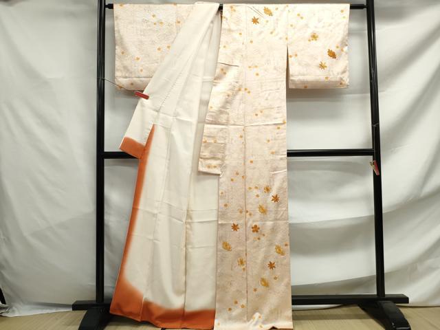 平和屋着物■訪問着 駒刺繍 舞花楓文 正絹 逸品 DABF4746qa