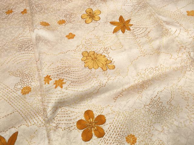 平和屋着物■訪問着 駒刺繍 舞花楓文 正絹 逸品 DABF4746qa