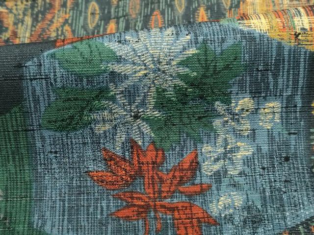 平和屋着物■上質な紬　切嵌花文　正絹　逸品　DABF4785qa