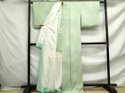 平和屋着物■上質な小紋 草花文 暈し染め 正絹 逸品 DABF4790qa