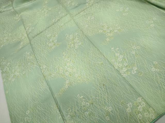 平和屋着物■上質な小紋 草花文 暈し染め 正絹 逸品 DABF4790qa