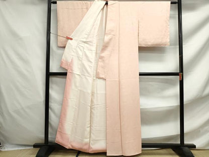 平和屋着物■上質な色無地 一斤染色 正絹 逸品 DABF4803qa
