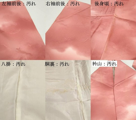 平和屋着物■上質な小紋 雲文 暈し染め 正絹 逸品 DABF4804qa