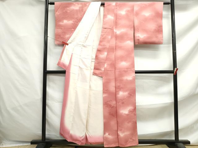 平和屋着物■上質な小紋 雲文 暈し染め 正絹 逸品 DABF4804qa