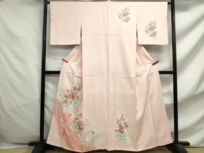 平和屋着物■訪問着 草花文 暈し染め 正絹 逸品 DABF4806qa