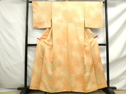 平和屋着物■上質な小紋 花青海波地紋 暈し染め 正絹 逸品 DABF4810qa