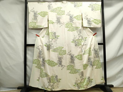平和屋着物■上質な小紋 短冊枝梅文 正絹 逸品 DABF4811qa