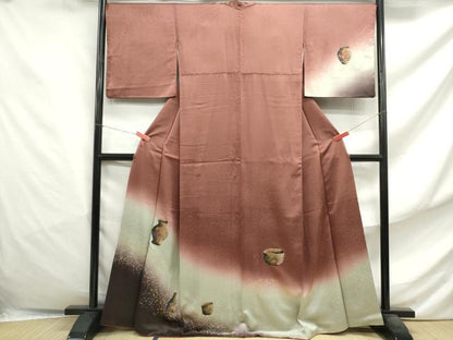 平和屋着物■訪問着　陶器文　暈し染め　金彩　正絹　逸品　DABF4820qa