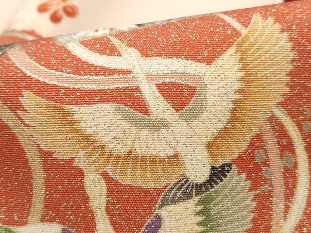 平和屋着物■豪華振袖　エ霞花鳥文　幾久重袖　暈し染め　金銀彩　正絹　逸品　DABF4831qa