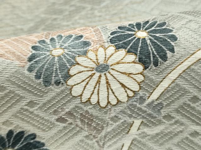平和屋着物■訪問着　笹松文　暈し染め　金彩　正絹　逸品　DABF4835qa