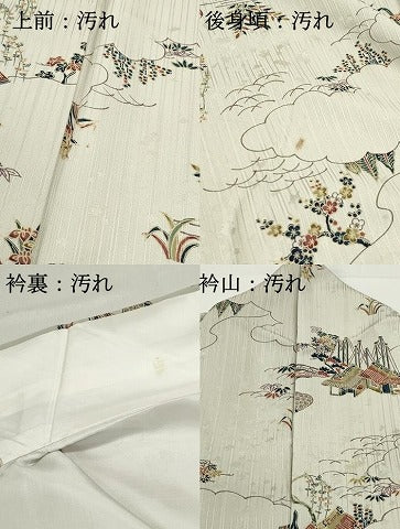 平和屋着物■上質な小紋　風景花文　正絹　逸品　DABF4837qa