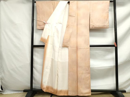 平和屋着物■上質な小紋　木目文　暈し染め　正絹　逸品　DABF4842qa