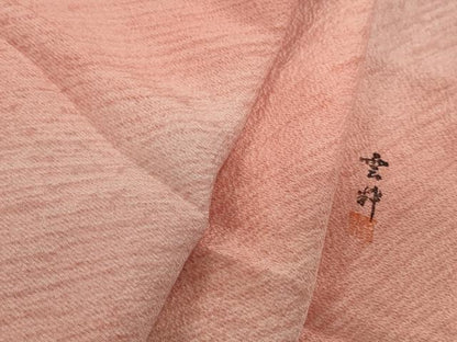 平和屋着物■上質な小紋　作家物　霞斜縞文　暈し染め　正絹　逸品　DABF4843qa